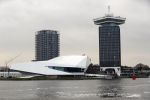 Amsterdam 28 september 2017
Diverse gebouwen aan het IJ . Eye Adam Toren Centraal station en Pontsteiger