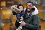 Amsterdam 17 januari 2018
Georginio Wijnaldum met zijn vriendin en zoonJacian Emile Wijnaldum op de pc hooftstraat