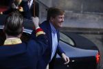 Amsterdam 17 januari 2018 
Koningin Maxima Koning Wiollem Alexander en Prinses Margriet arriveren bij het koninklijk paleis op de dam waar de nieuwjaarsreceptie is.