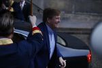 Amsterdam 17 januari 2018 
Koningin Maxima Koning Wiollem Alexander en Prinses Margriet arriveren bij het koninklijk paleis op de dam waar de nieuwjaarsreceptie is.