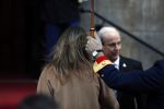 Amsterdam 17 januari 2018 
Koningin Maxima Koning Wiollem Alexander en Prinses Margriet arriveren bij het koninklijk paleis op de dam waar de nieuwjaarsreceptie is.