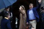 Amsterdam 17 januari 2018 
Koningin Maxima Koning Wiollem Alexander en Prinses Margriet arriveren bij het koninklijk paleis op de dam waar de nieuwjaarsreceptie is.