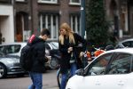 Amsterdam 22 januari 2018 
Esteel Cruijff met haar zoon Maxim Gullit op de cornelis schuytstraat