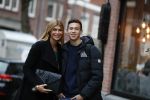 Amsterdam 22 januari 2018 
Esteel Cruijff met haar zoon Maxim Gullit op de cornelis schuytstraat