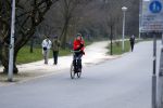 Amsterdam 11 januari 2018 
Mieke v d Weij na het sporten op de fiets in het vondelpark.
