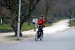 Amsterdam 11 januari 2018 
Mieke v d Weij na het sporten op de fiets in het vondelpark.