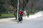 Amsterdam 11 januari 2018 
Mieke v d Weij na het sporten op de fiets in het vondelpark.
