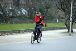 Amsterdam 11 januari 2018 
Mieke v d Weij na het sporten op de fiets in het vondelpark.