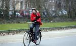 Amsterdam 11 januari 2018 
Mieke v d Weij na het sporten op de fiets in het vondelpark.