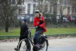 Amsterdam 11 januari 2018 
Mieke v d Weij na het sporten op de fiets in het vondelpark.