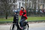 Amsterdam 11 januari 2018 
Mieke v d Weij na het sporten op de fiets in het vondelpark.