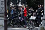 Amsterdam 11 januari 2018 
Mieke v d Weij na het sporten op de fiets in het vondelpark.