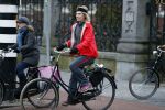 Amsterdam 11 januari 2018 
Mieke v d Weij na het sporten op de fiets in het vondelpark.