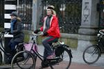 Amsterdam 11 januari 2018 
Mieke v d Weij na het sporten op de fiets in het vondelpark.