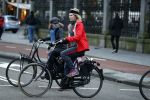 Amsterdam 11 januari 2018 
Mieke v d Weij na het sporten op de fiets in het vondelpark.