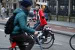 Amsterdam 11 januari 2018 
Mieke v d Weij na het sporten op de fiets in het vondelpark.