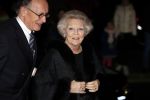Apeldoorn 19 januari 2018
Prinses Margriet Pieter v Vollenhoven vieren de 75e verjaardag van Margriet in de schouwburg van Apeldoorn. Prinses Beatrix