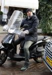 Amsterdam 22 januari 2018 
Ruud Gullit op zijn scooter in Amsterdam zuid