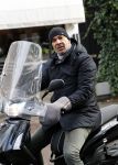 Amsterdam 22 januari 2018 
Ruud Gullit op zijn scooter in Amsterdam zuid