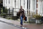Amsterdam 4 januari 2018 
Thierry Baudet verlaat zijn huis waar door politie camera's opgehangen zijn.