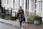 Amsterdam 4 januari 2018 
Thierry Baudet verlaat zijn huis waar door politie camera's opgehangen zijn.