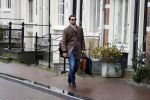 Amsterdam 4 januari 2018 
Thierry Baudet verlaat zijn huis waar door politie camera's opgehangen zijn.
