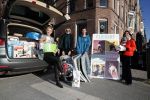 Amsterdam 20 januari 2019
Anouk Smulders Nino en Demi Wilkes en Erica na de aktie voor Kluivert Dog rescue center bij Blushing van Gordon