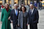 Amsterdam 15 januari 2019
Niieuwjaarsreceptie Koning Willem Alexander en koningin Maxima in paleis op de dam. De burgemeesters van de 4 grote steden komen aan bij het Koninklijk Paleis op de Dam voor de traditionele nieuwjaarsontvangst van de Koning. Vlnr Pauline Krikke, Jan van Zanen, Femke Halsema en Ahmed Aboutaleb
