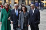 Amsterdam 15 januari 2019
Niieuwjaarsreceptie Koning Willem Alexander en koningin Maxima in paleis op de dam. De burgemeesters van de 4 grote steden komen aan bij het Koninklijk Paleis op de Dam voor de traditionele nieuwjaarsontvangst van de Koning. Vlnr Pauline Krikke, Jan van Zanen, Femke Halsema en Ahmed Aboutaleb
