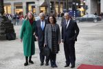 Amsterdam 15 januari 2019
Niieuwjaarsreceptie Koning Willem Alexander en koningin Maxima in paleis op de dam. De burgemeesters van de 4 grote steden komen aan bij het Koninklijk Paleis op de Dam voor de traditionele nieuwjaarsontvangst van de Koning. Vlnr Pauline Krikke, Jan van Zanen, Femke Halsema en Ahmed Aboutaleb