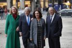 Amsterdam 15 januari 2019
Niieuwjaarsreceptie Koning Willem Alexander en koningin Maxima in paleis op de dam. De burgemeesters van de 4 grote steden komen aan bij het Koninklijk Paleis op de Dam voor de traditionele nieuwjaarsontvangst van de Koning. Vlnr Pauline Krikke, Jan van Zanen, Femke Halsema en Ahmed Aboutaleb