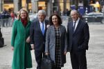 Amsterdam 15 januari 2019
Niieuwjaarsreceptie Koning Willem Alexander en koningin Maxima in paleis op de dam. De burgemeesters van de 4 grote steden komen aan bij het Koninklijk Paleis op de Dam voor de traditionele nieuwjaarsontvangst van de Koning. Vlnr Pauline Krikke, Jan van Zanen, Femke Halsema en Ahmed Aboutaleb