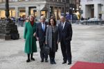 Amsterdam 15 januari 2019
Niieuwjaarsreceptie Koning Willem Alexander en koningin Maxima in paleis op de dam. De burgemeesters van de 4 grote steden komen aan bij het Koninklijk Paleis op de Dam voor de traditionele nieuwjaarsontvangst van de Koning. Vlnr Pauline Krikke, Jan van Zanen, Femke Halsema en Ahmed Aboutaleb