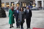 Amsterdam 15 januari 2019
Niieuwjaarsreceptie Koning Willem Alexander en koningin Maxima in paleis op de dam. De burgemeesters van de 4 grote steden komen aan bij het Koninklijk Paleis op de Dam voor de traditionele nieuwjaarsontvangst van de Koning. Vlnr Pauline Krikke, Jan van Zanen, Femke Halsema en Ahmed Aboutaleb