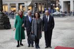Amsterdam 15 januari 2019
Niieuwjaarsreceptie Koning Willem Alexander en koningin Maxima in paleis op de dam. De burgemeesters van de 4 grote steden komen aan bij het Koninklijk Paleis op de Dam voor de traditionele nieuwjaarsontvangst van de Koning. Vlnr Pauline Krikke, Jan van Zanen, Femke Halsema en Ahmed Aboutaleb
