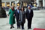 Amsterdam 15 januari 2019
Niieuwjaarsreceptie Koning Willem Alexander en koningin Maxima in paleis op de dam. De burgemeesters van de 4 grote steden komen aan bij het Koninklijk Paleis op de Dam voor de traditionele nieuwjaarsontvangst van de Koning. Vlnr Pauline Krikke, Jan van Zanen, Femke Halsema en Ahmed Aboutaleb