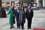Amsterdam 15 januari 2019
Niieuwjaarsreceptie Koning Willem Alexander en koningin Maxima in paleis op de dam. De burgemeesters van de 4 grote steden komen aan bij het Koninklijk Paleis op de Dam voor de traditionele nieuwjaarsontvangst van de Koning. Vlnr Pauline Krikke, Jan van Zanen, Femke Halsema en Ahmed Aboutaleb