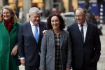 Amsterdam 15 januari 2019
Niieuwjaarsreceptie Koning Willem Alexander en koningin Maxima in paleis op de dam. De burgemeesters van de 4 grote steden komen aan bij het Koninklijk Paleis op de Dam voor de traditionele nieuwjaarsontvangst van de Koning. Vlnr Pauline Krikke, Jan van Zanen, Femke Halsema en Ahmed Aboutaleb