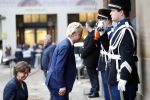 Amsterdam 15 januari 2019
Niieuwjaarsreceptie Koning Willem Alexander en koningin Maxima in paleis op de dam. Geert Wilders met zijn beveiliging