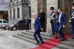 Amsterdam 15 januari 2019
Niieuwjaarsreceptie Koning Willem Alexander en koningin Maxima in paleis op de dam. Geert Wilders met zijn beveiliging