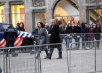 Amsterdam 15 januari 2019
Niieuwjaarsreceptie Koning Willem Alexander en koningin Maxima in paleis op de dam. De burgemeesters van de 4 grote steden komen aan bij het Koninklijk Paleis op de Dam voor de traditionele nieuwjaarsontvangst van de Koning. Vlnr Pauline Krikke, Jan van Zanen, Femke Halsema en Ahmed Aboutaleb