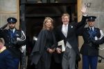 Amsterdam 16 januari 2019
Koning Willem Alexander en Koningin Maxima arriveren bij het koninklijk paleis voor de 2e dag van de nieuwjaarsreceptie