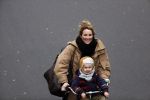 Amsterdam 30 januari 2019
Lieke v Lexmond met zoontje op de fiets in het vondelpark.