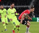 Eindhoven, 28 November 2018
Champions Leaguewedstrijd PSV-FC Barcelona, eindstand 1-2
Lionel Messi en Daniel Schwaab