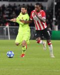 Eindhoven, 28 November 2018
Champions Leaguewedstrijd PSV-FC Barcelona, eindstand 1-2
Lionel Messi en Pablo Rosario