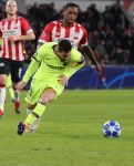 Eindhoven, 28 November 2018
Champions Leaguewedstrijd PSV-FC Barcelona, eindstand 1-2
Lionel Messi en Pablo Rosario