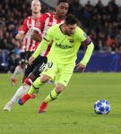 Eindhoven, 28 November 2018
Champions Leaguewedstrijd PSV-FC Barcelona, eindstand 1-2
Lionel Messi en Pablo Rosario