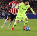 Eindhoven, 28 November 2018
Champions Leaguewedstrijd PSV-FC Barcelona, eindstand 1-2
Lionel Messi en Pablo Rosario