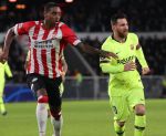 Eindhoven, 28 November 2018
Champions Leaguewedstrijd PSV-FC Barcelona, eindstand 1-2
Lionel Messi en Pablo Rosario