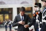 Amsterdam 15 januari 2019
Niieuwjaarsreceptie Koning Willem Alexander en koningin Maxima in paleis op de dam. Mark Rutte